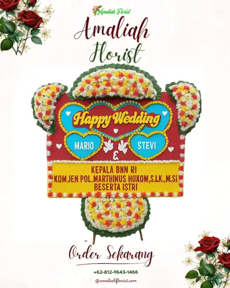 Papan Bunga Pernikahan Samoja